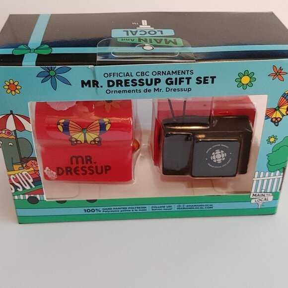 Main and Local Mr. Dressup Ornament Gift Set Pack of 2 CBC BNIP - Picture 5 of 7